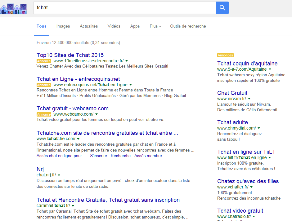 tchat-Recherche Google