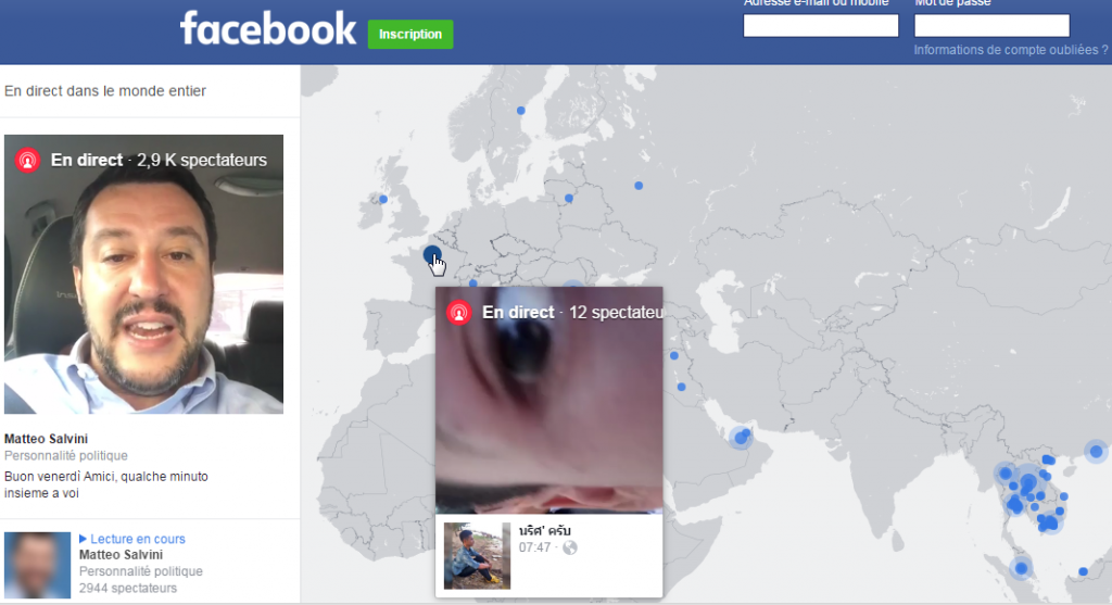 Facebook Live Map